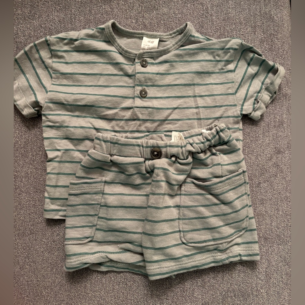 H&M baby boys 6m matching set